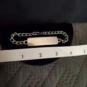 Vintage Lightweight Aluminum Blank ID Bracelet